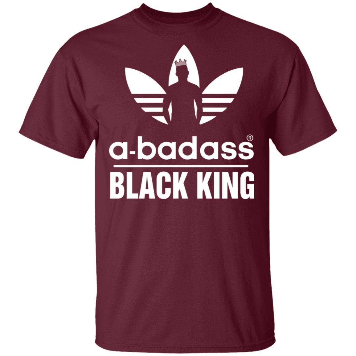 A Badass Black King Apparel CustomCat Uniex Tee Maroon S