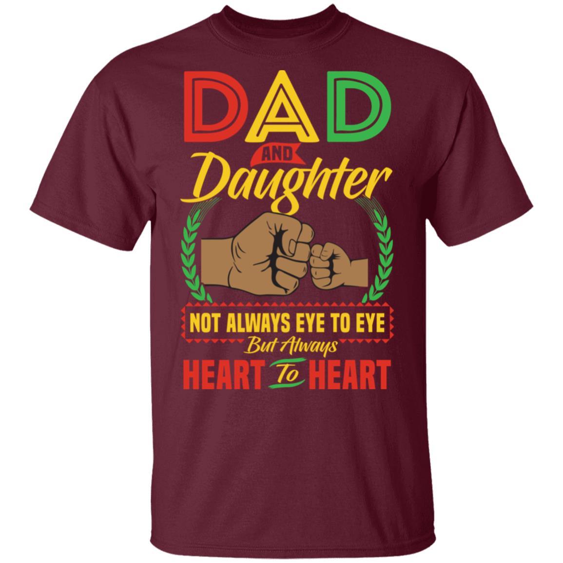 Dad And Daughter Heart To Heart T-Shirt & Hoodie Apparel CustomCat Unisex Tee Maroon S