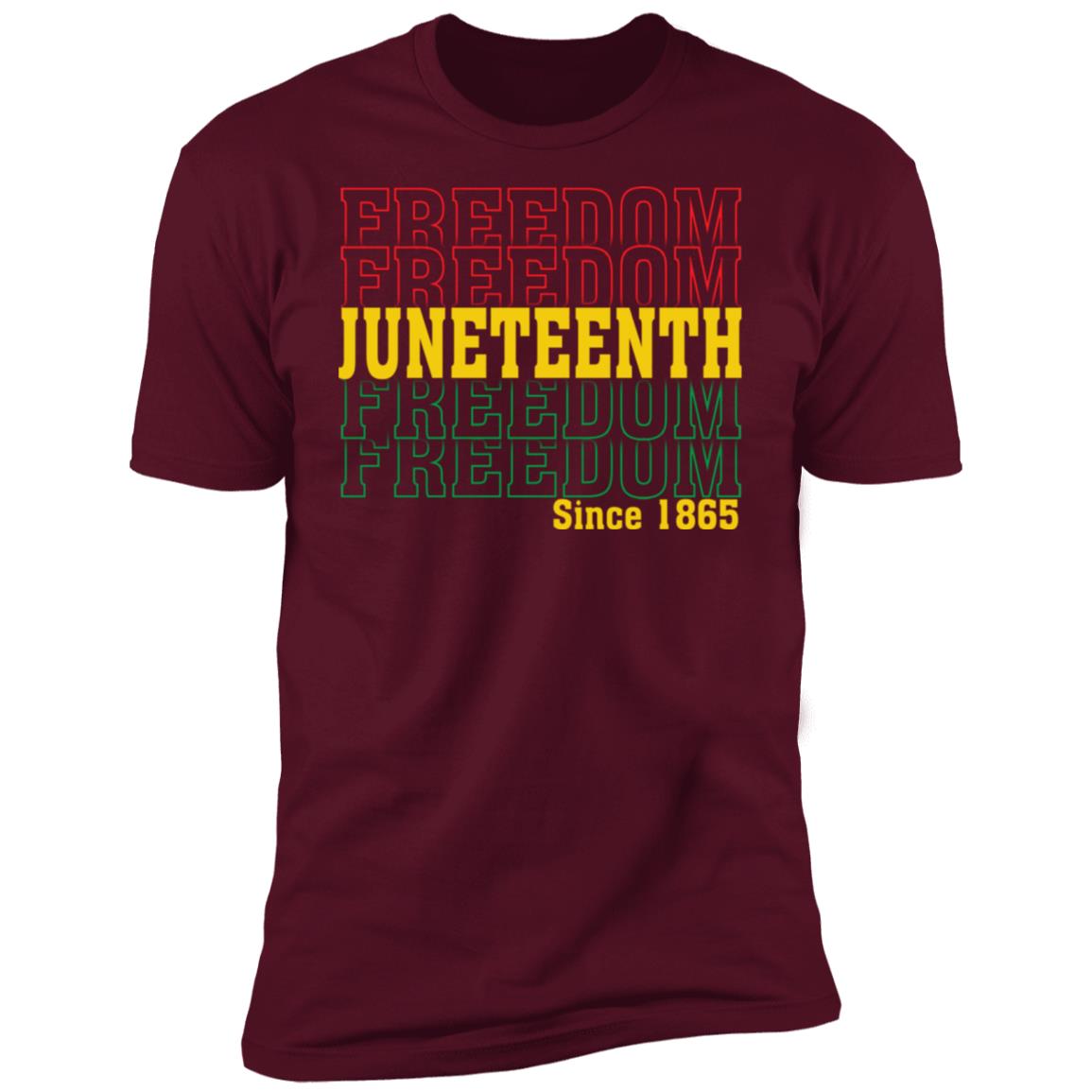 Juneteenth Freedom Since 1865 T-shirt Apparel Gearment Premium T-Shirt Maroon S