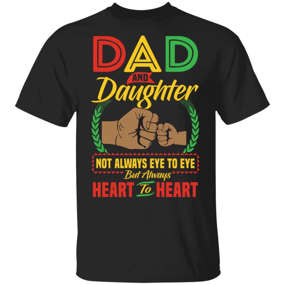 Dad And Daughter Heart To Heart T-Shirt & Hoodie Apparel CustomCat Unisex Tee Black S