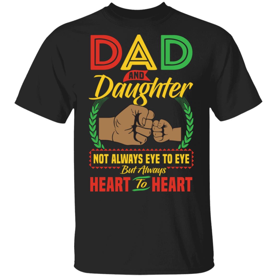 Dad And Daughter Heart To Heart T-Shirt & Hoodie Apparel CustomCat Unisex Tee Black S