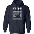 Black King Nutrition Facts Apparel CustomCat Unisex Hoodie Navy S