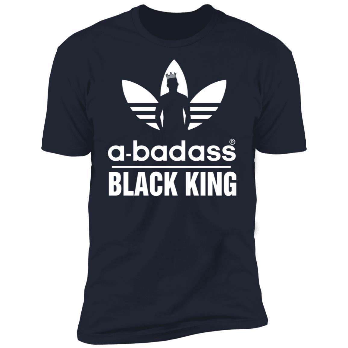 A Badass Black King Apparel CustomCat Premium T-shirt Navy X-Small