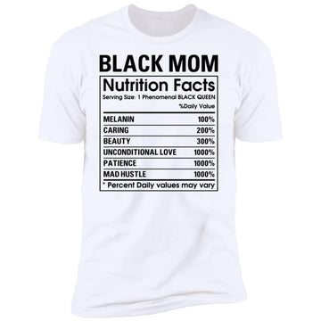27.4 - MNF - Black Mom Nutrition Facts T-Shirt 5 T-Shirts CustomCat White X-Small 