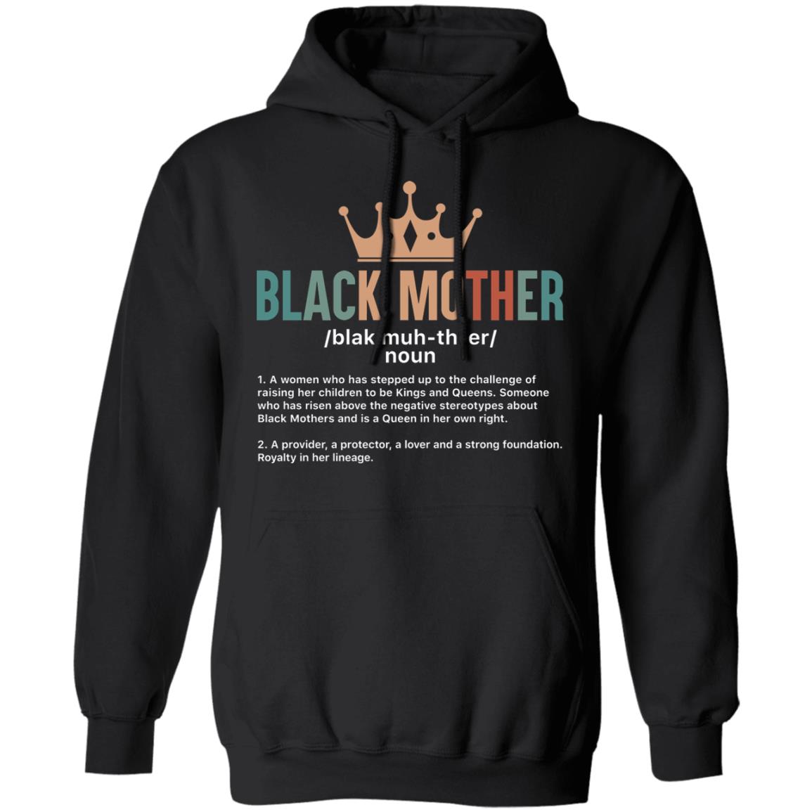 Black Mother T-shirt Apparel Gearment Unisex Hoodie Black S