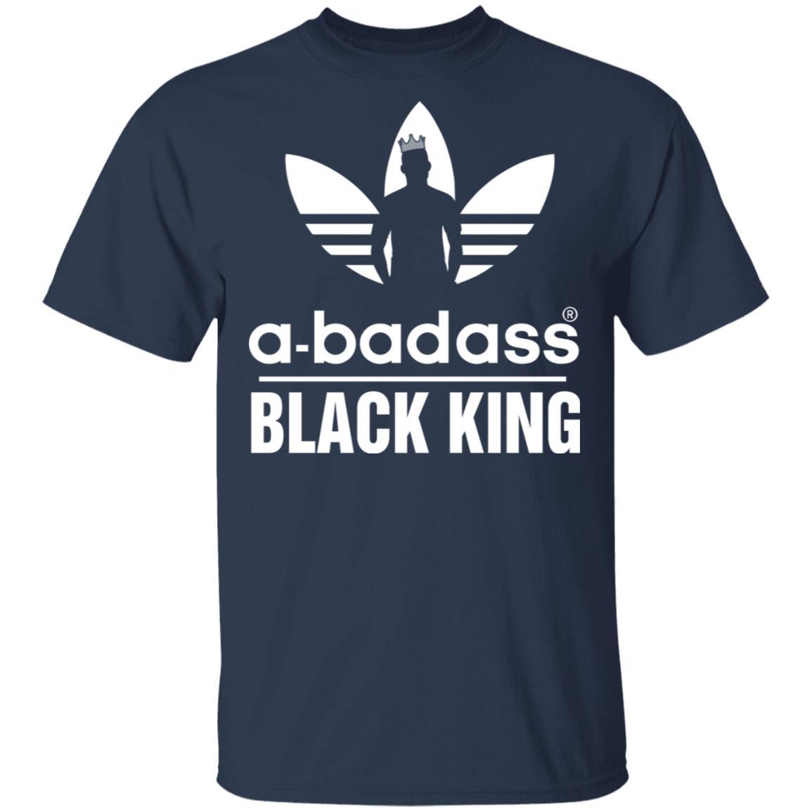 A Badass Black King Apparel CustomCat Uniex Tee Navy S