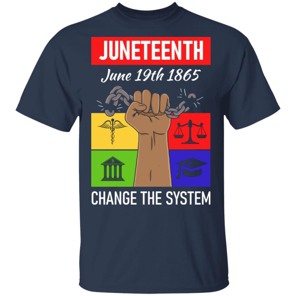 Juneteenth Justice T-Shirt & Hoodie Apparel CustomCat Unisex Tee Navy S