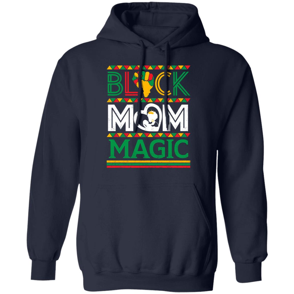 Black Mom Magic T-shirt Apparel Gearment Unisex Hoodie Navy S