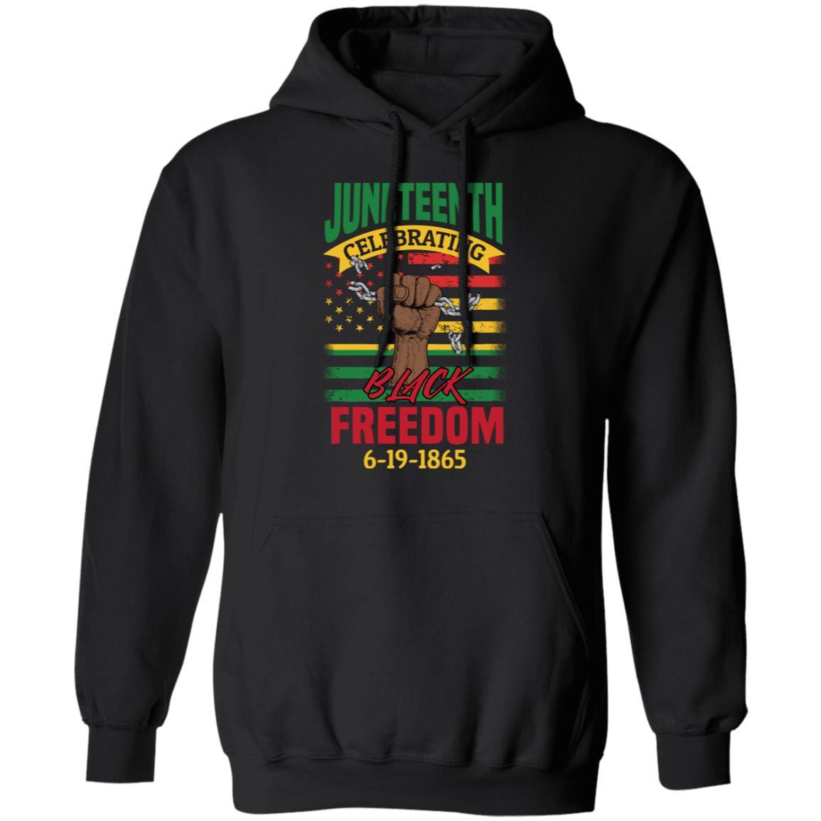 Black Freedom Since 1865 T-Shirt & Hoodie Apparel CustomCat Unisex Hoodie Black S