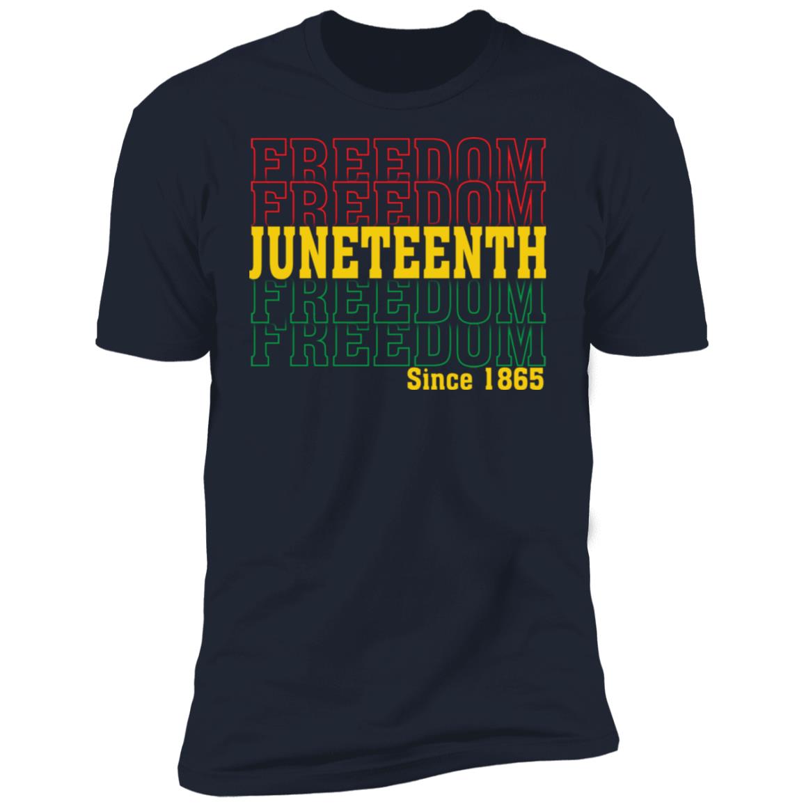 Juneteenth Freedom Since 1865 T-shirt Apparel Gearment Premium T-Shirt Navy S