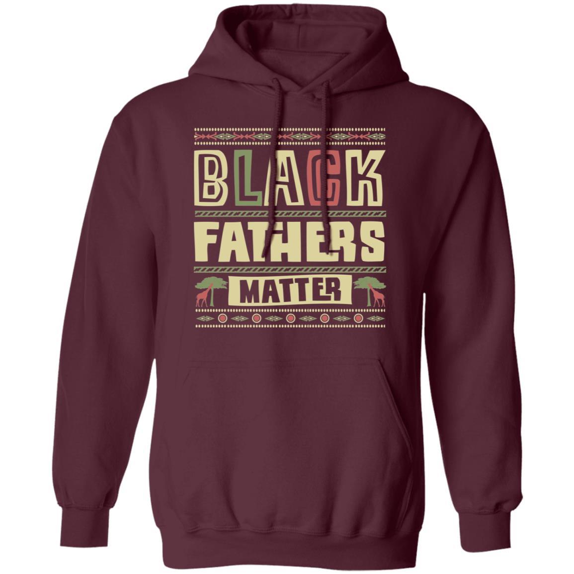 Black Fathers Matter Apparel CustomCat Unisex Hoodie Maroon S