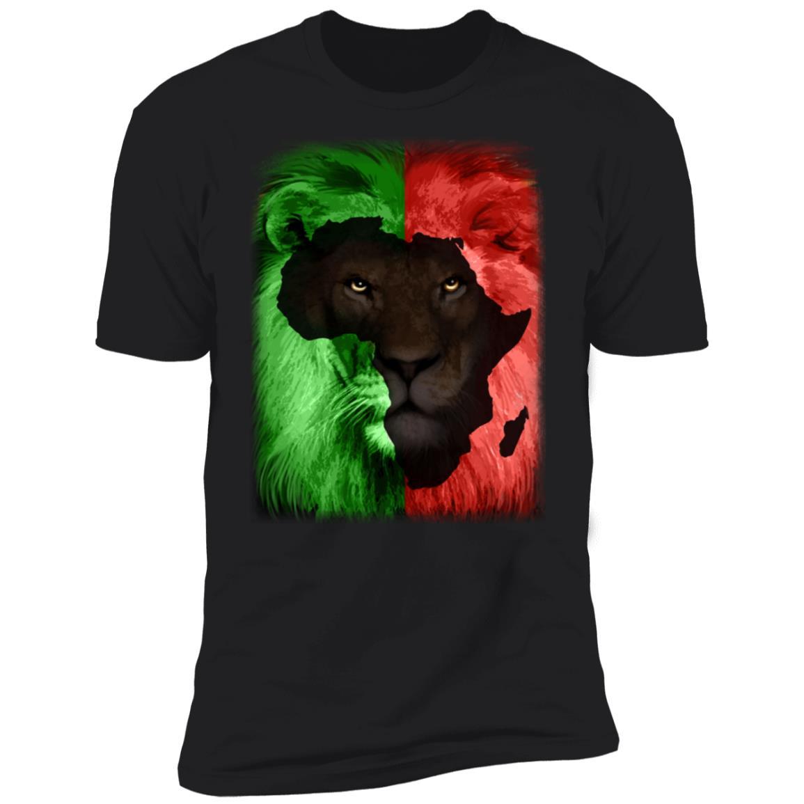 Lion Map T-shirt & Hoodie Apparel CustomCat Premium T-shirt Black X-Small