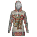 Elephant Mandala Pullover Hoodie Dress Hoodie Dress Tianci 
