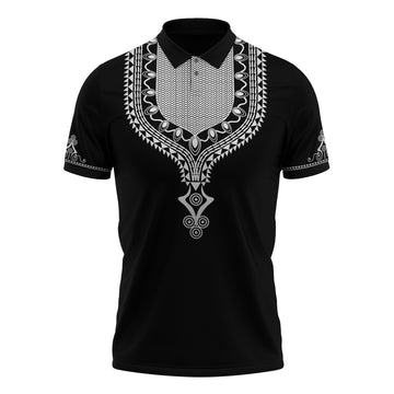 Dashiki Black Color Polo Shirt Polo Shirt Tianci 