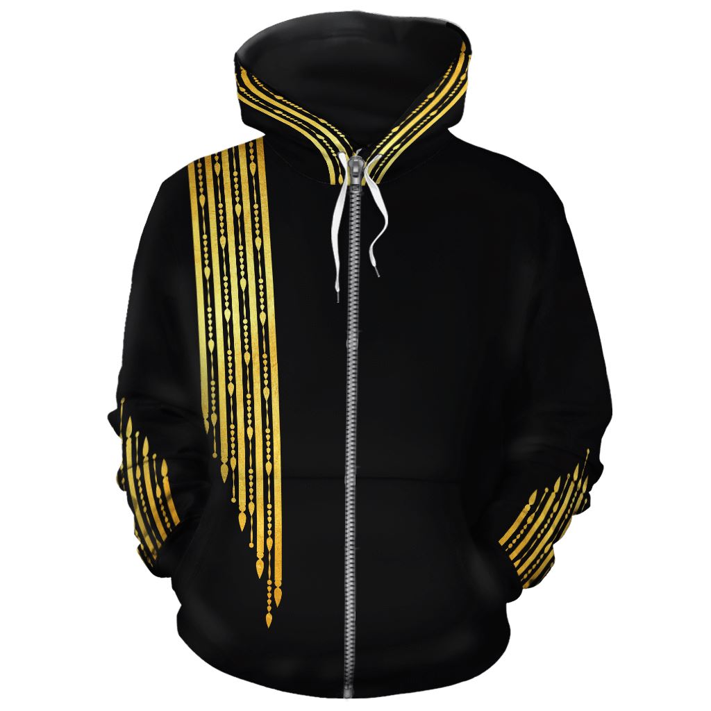 Gold Pattern 1 All-over Hoodie Hoodie Tianci Zip S 
