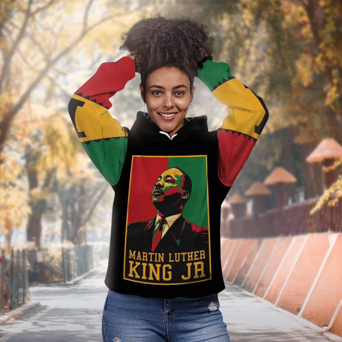 Martin Luther King Jr Retro All-over Hoodie Hoodie Tianci 