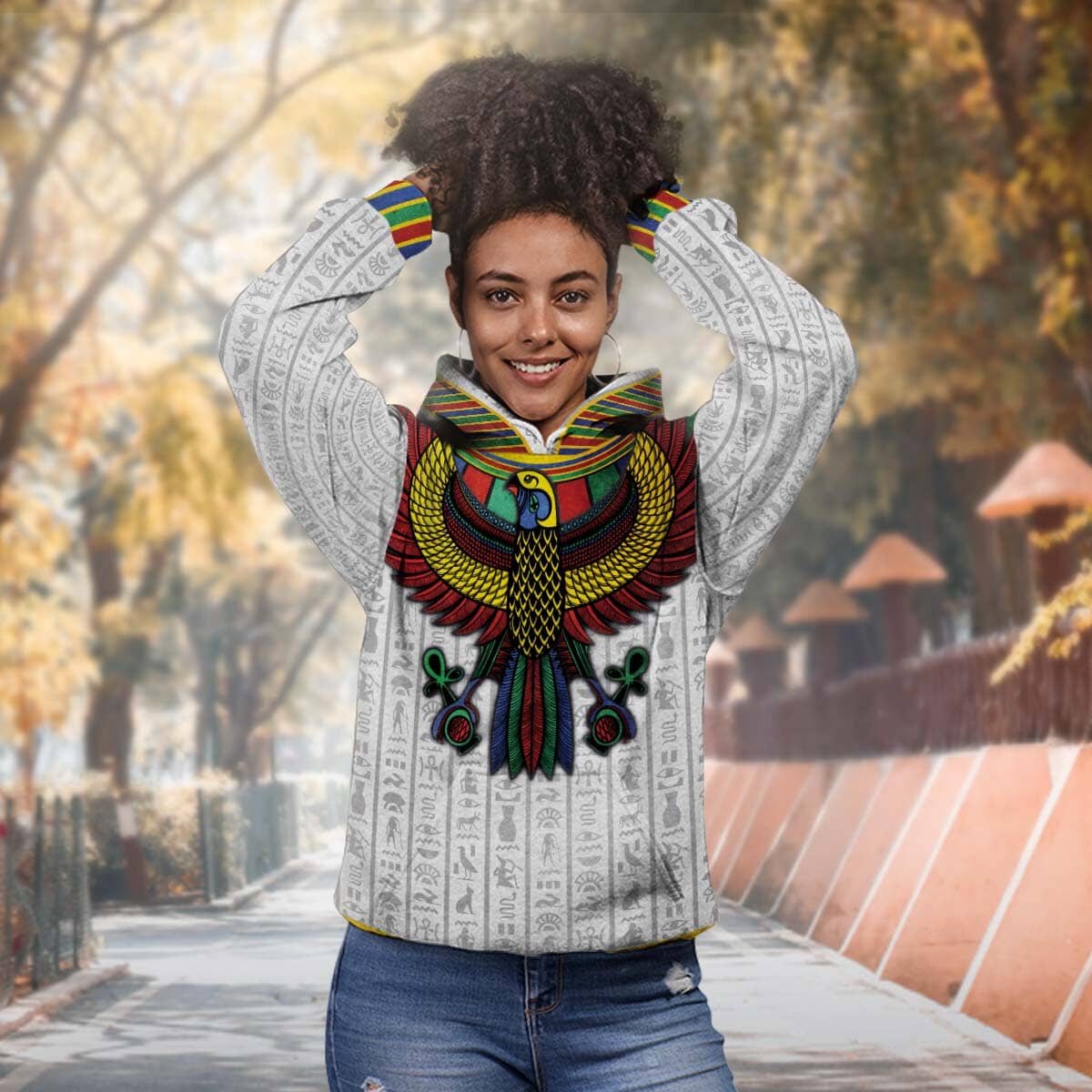 God Horus White All-over Hoodie Hoodie Tianci 