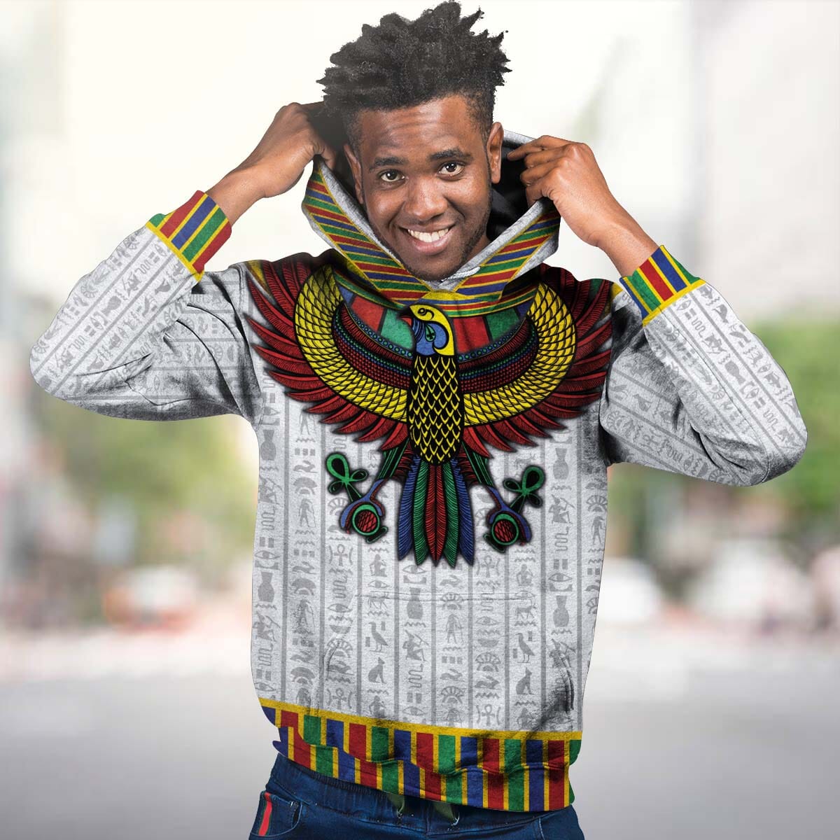 God Horus White All-over Hoodie Hoodie Tianci 