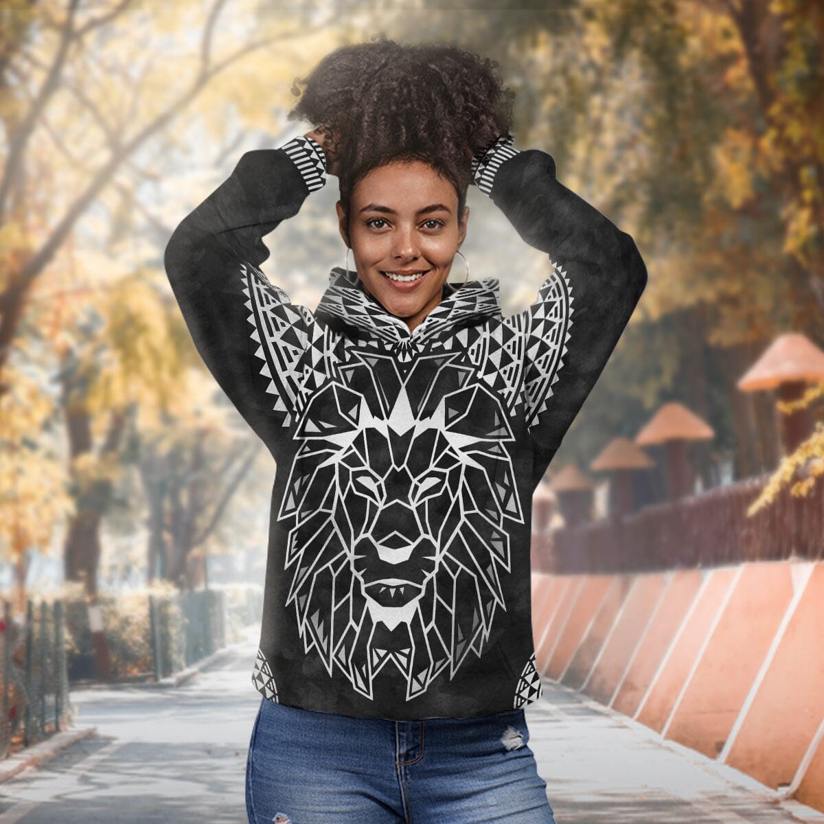 Silver Lion 2 All-Over Hoodie Hoodie Tianci 