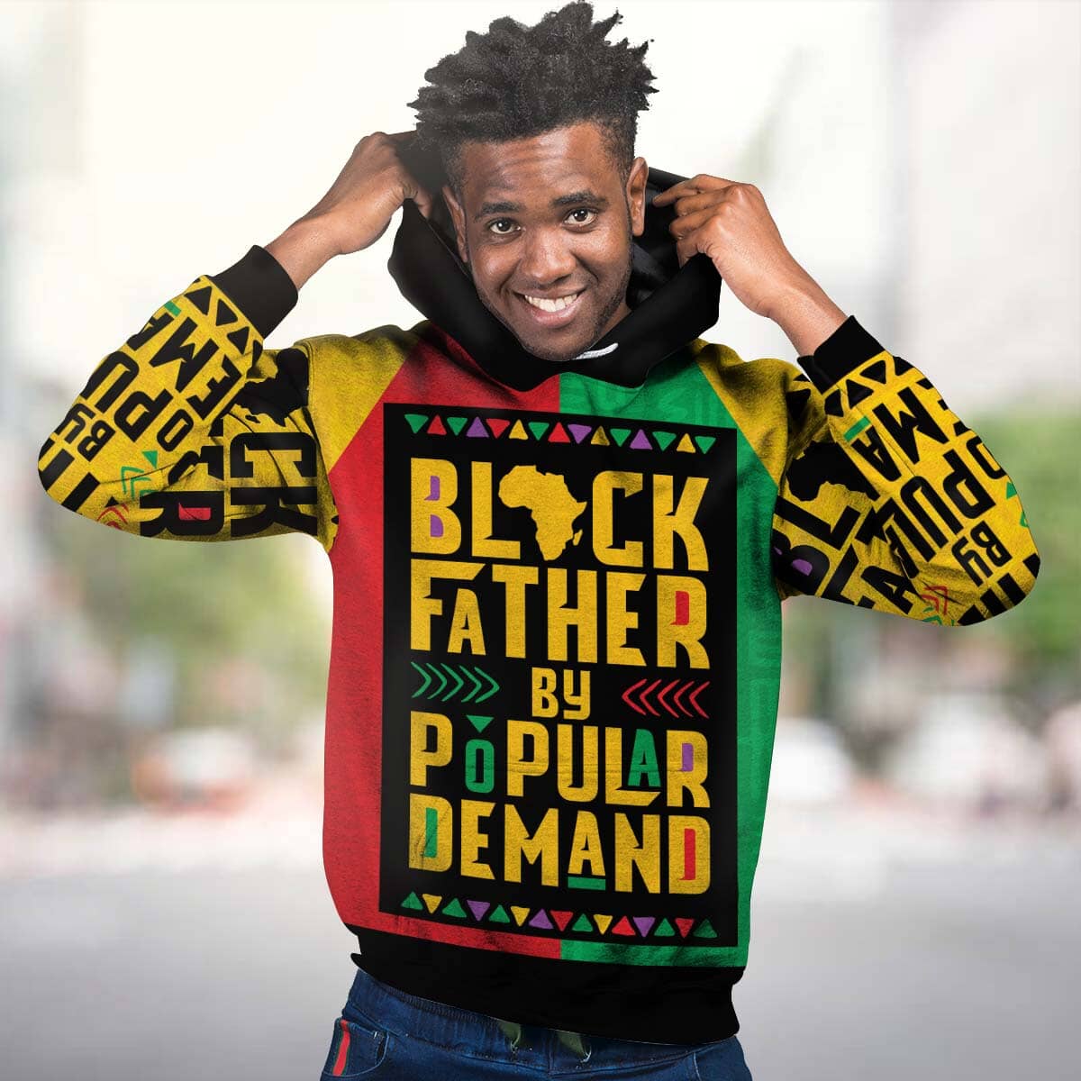 Black Popular Demand All-over Hoodie Hoodie Tianci 