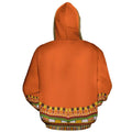 Printed Dashiki In Orange All-over Hoodie Hoodie Tianci 