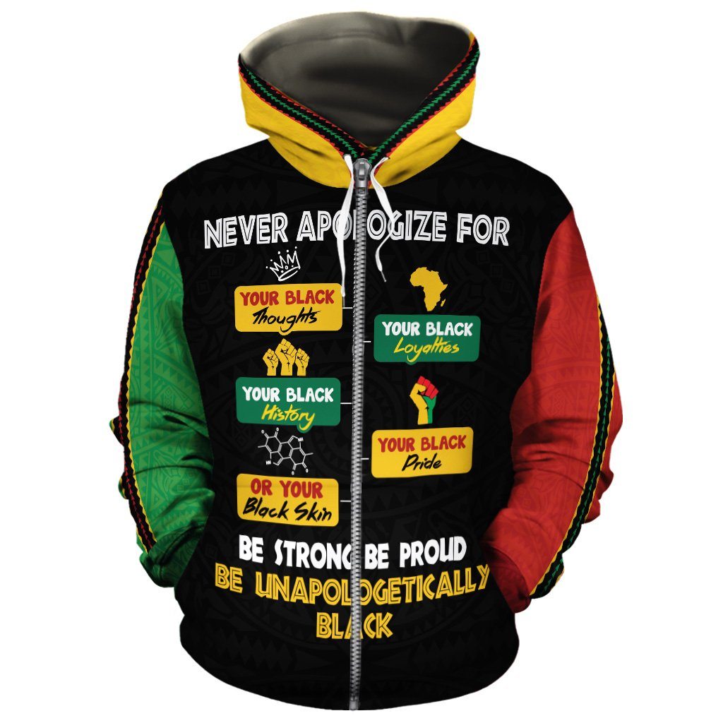 Never Apologize For Your Pride All-over Hoodie Hoodie Tianci Zip S 