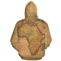 Vintage Africa Map All-over Hoodie Hoodie Tianci 