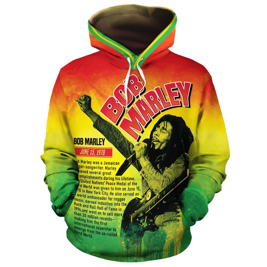 The Real Bob Marley All-over Hoodie Hoodie Tianci 