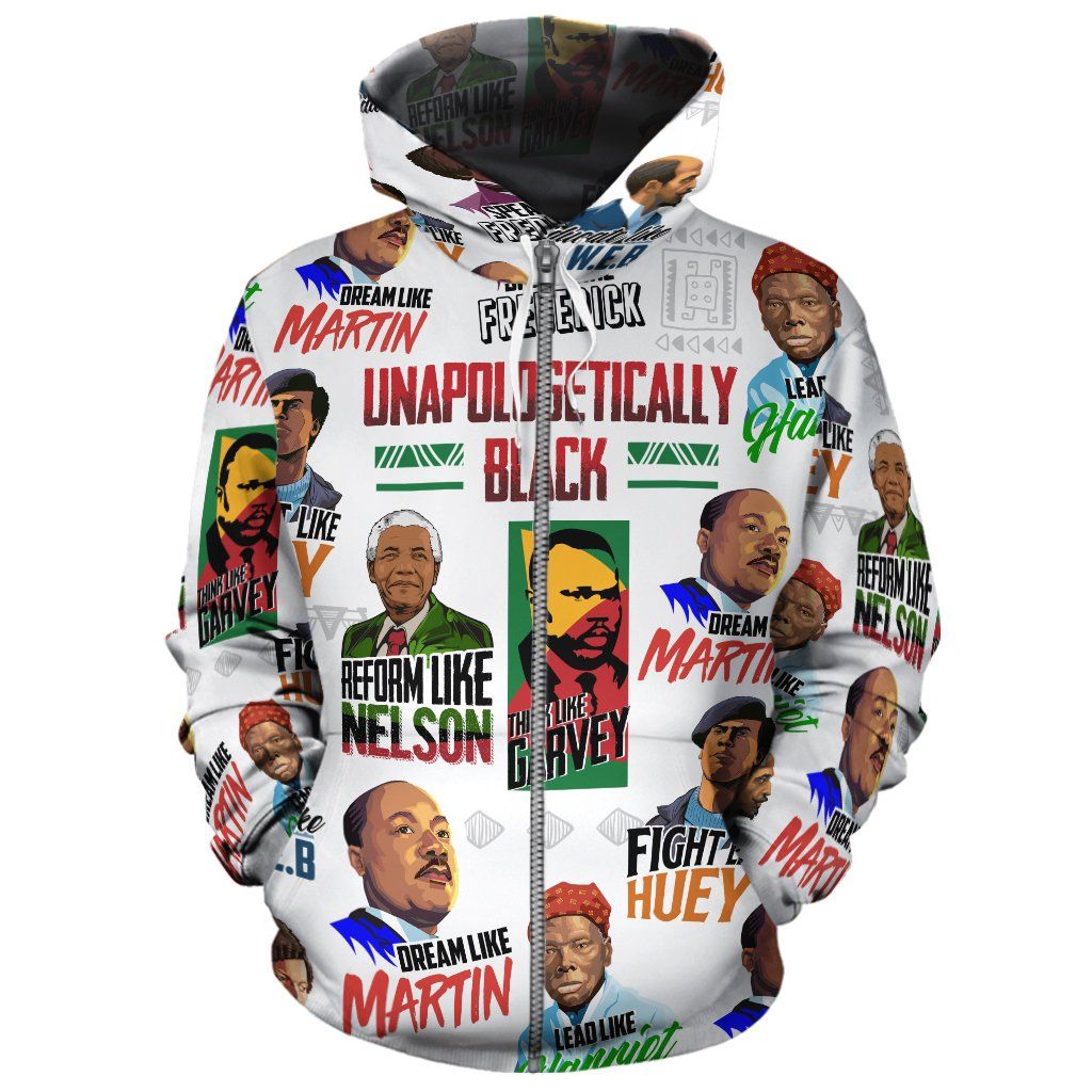 Unapologetically Black 2 All-Over Hoodie Hoodie Tianci Zip S 