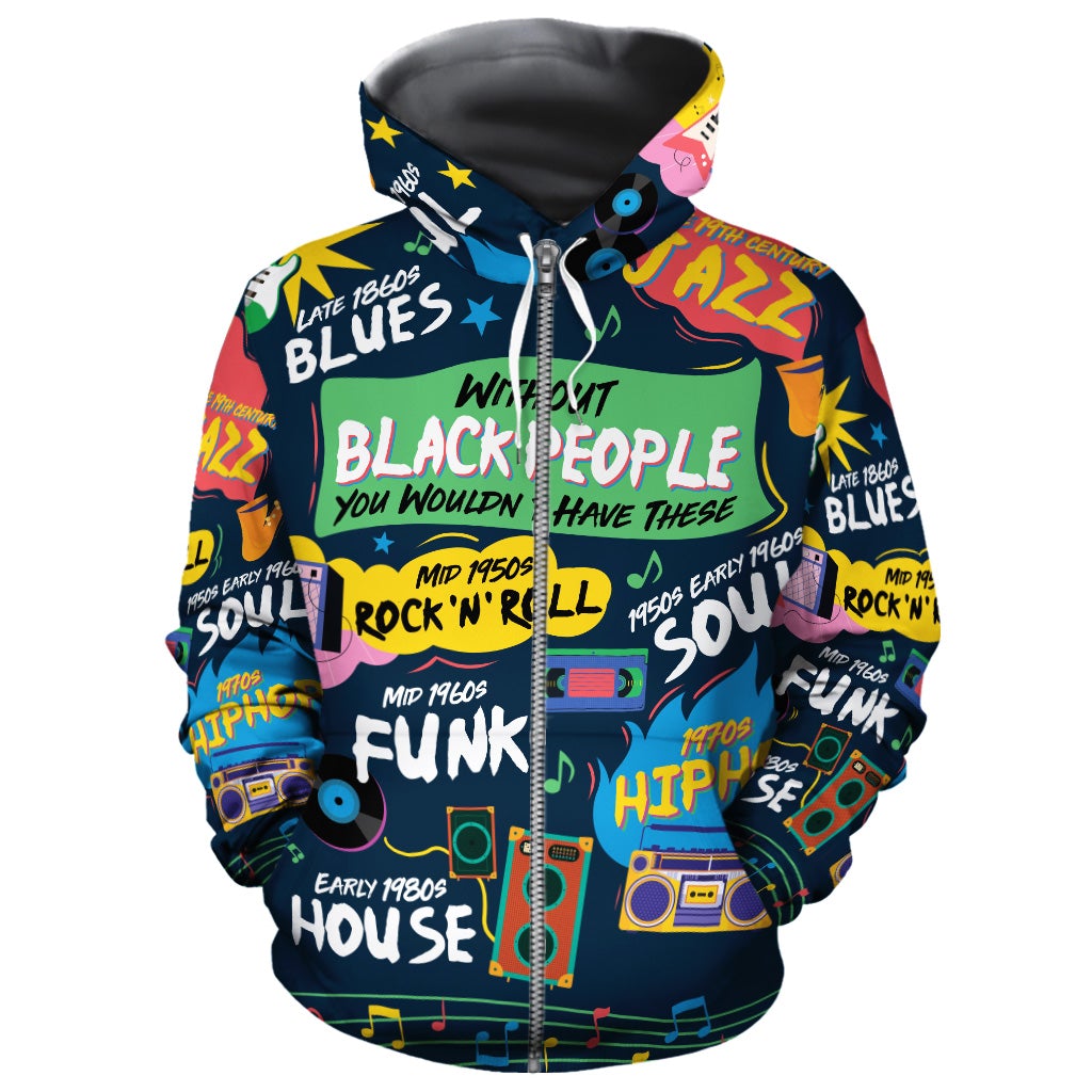 Music That Makes We Proud All-over Hoodie Hoodie Tianci Zip S 