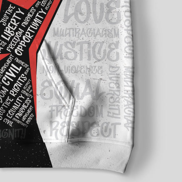 Personalized Civil Rights Movement Justice Fist Sleeve Zip Bomber Jacket - DT02 main image 1
