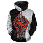 Civil Rights Movement Justice Fist All-over Hoodie Hoodie Tianci Zip S 