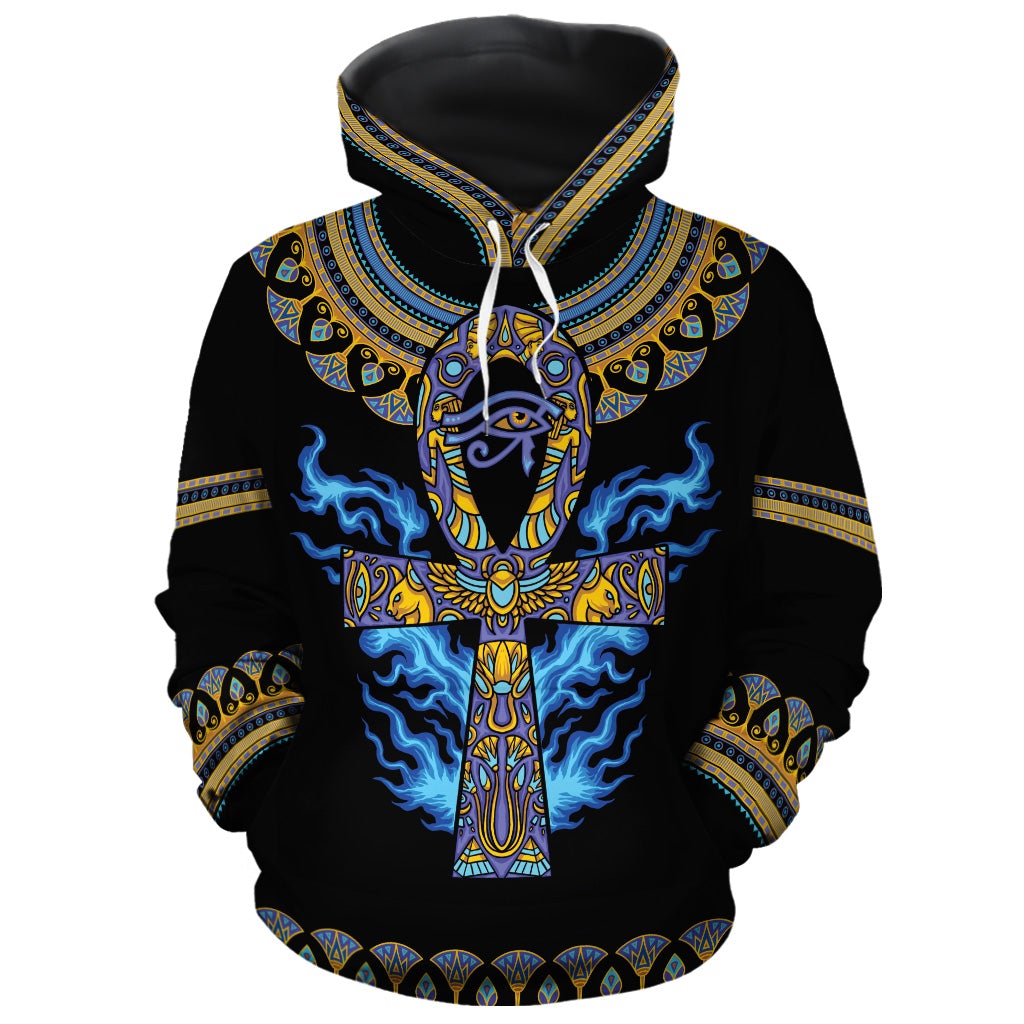 Egyptian Ankh Ft Eye Of Ra All-over Hoodie Hoodie Tianci 