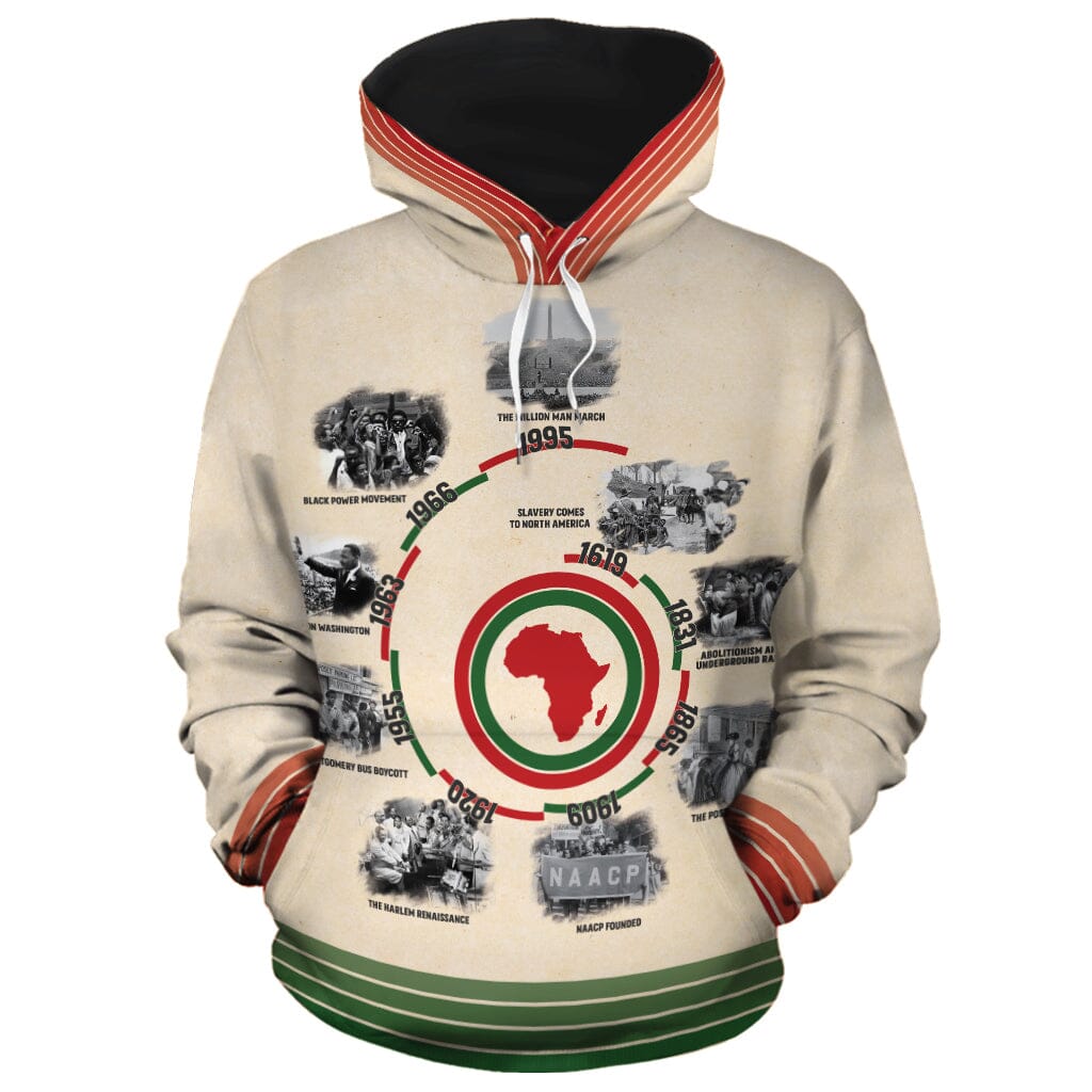Black History Timeline All-over Hoodie Hoodie Tianci 