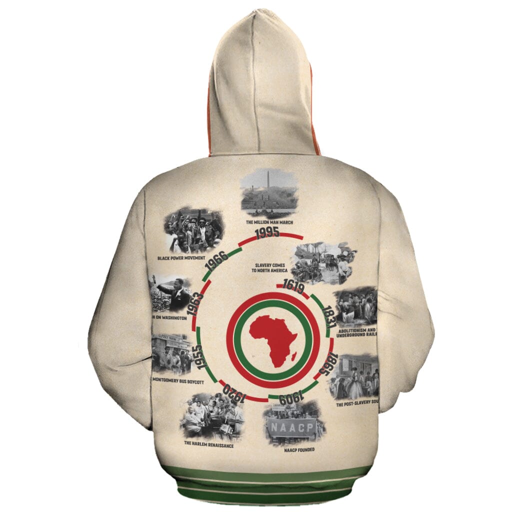 Black History Timeline All-over Hoodie Hoodie Tianci 