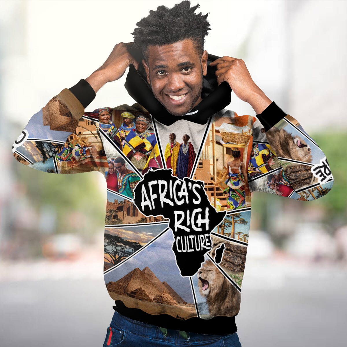 Africa's Rich Culture All-over Hoodie Hoodie Tianci 