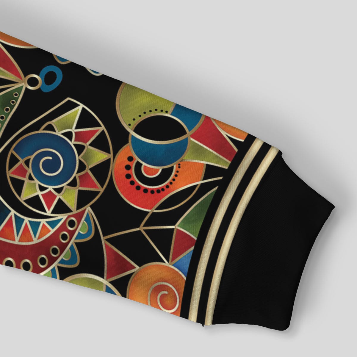 Multi-Colored Sleeve African Pattern Print All-over Hoodie Hoodie Tianci 