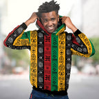 African Symbols in Pan African Colors All-over Hoodie Hoodie Tianci 