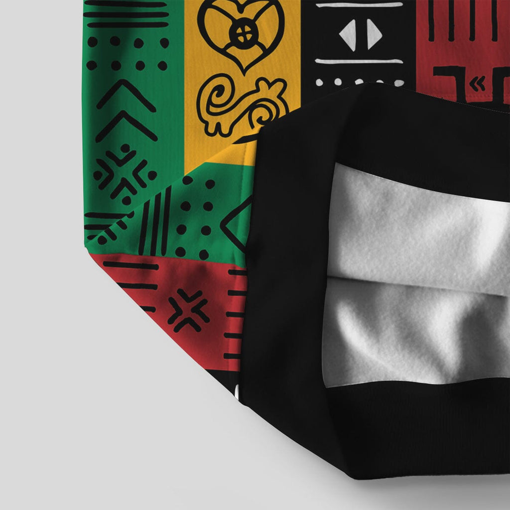 African Symbols in Pan African Colors All-over Hoodie Hoodie Tianci 