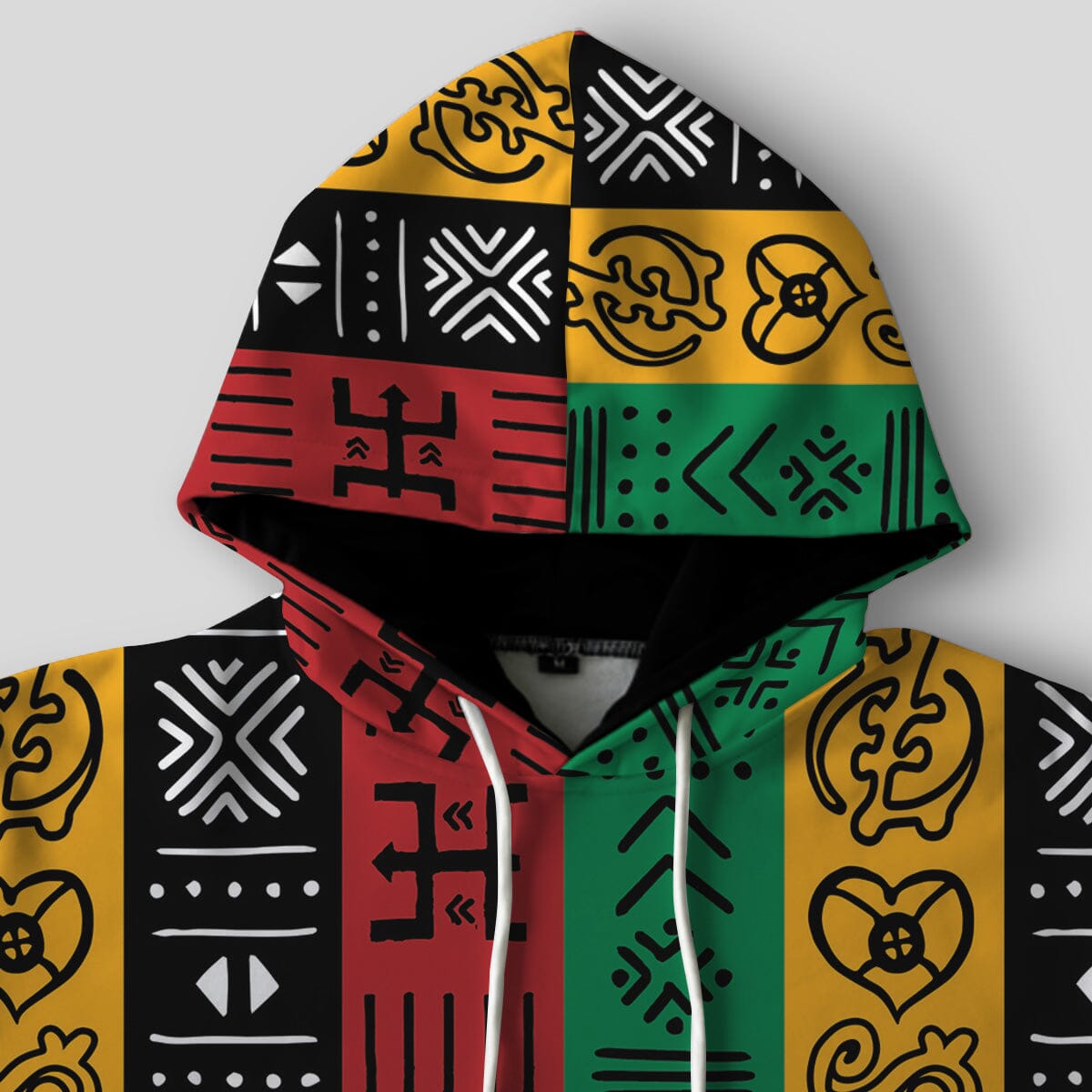 African Symbols in Pan African Colors All-over Hoodie Hoodie Tianci 