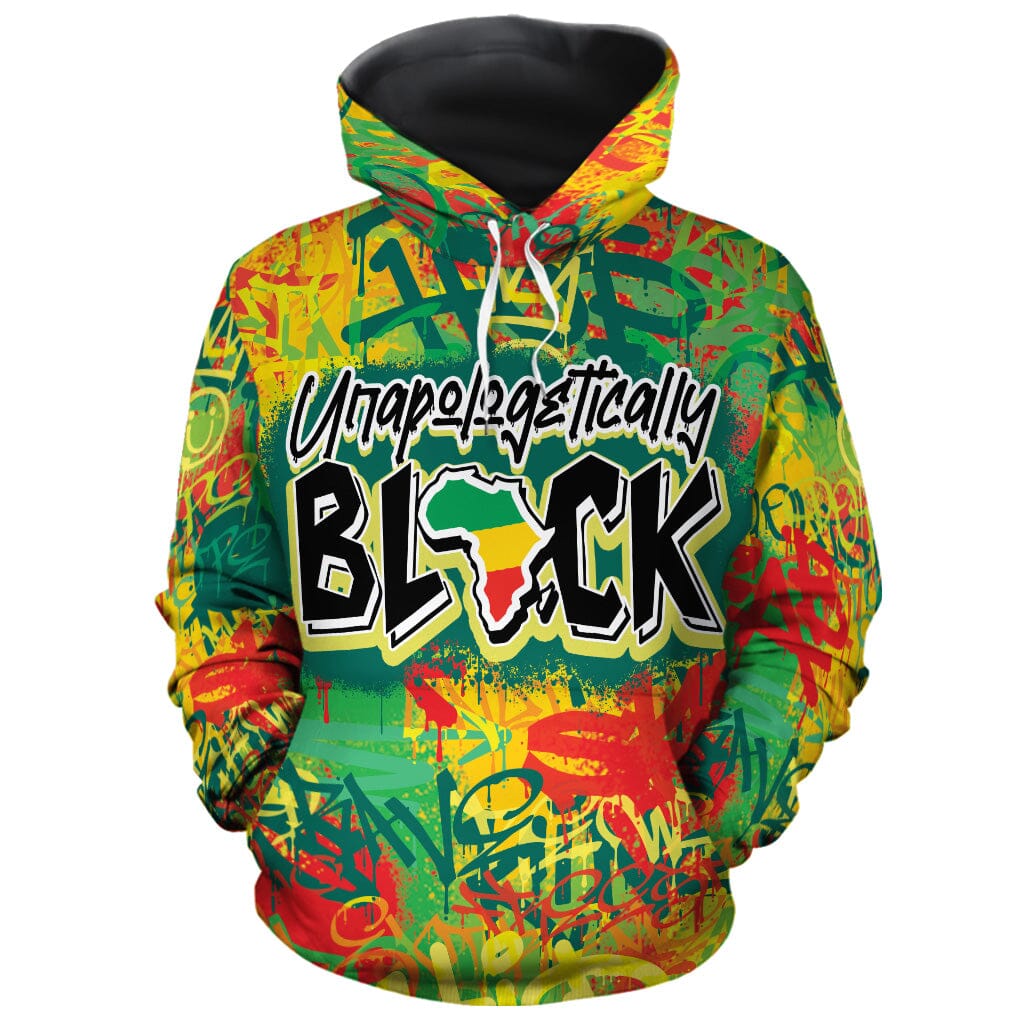 Colorful Unapologetically Black All-over Hoodie Hoodie Tianci Pullover S 