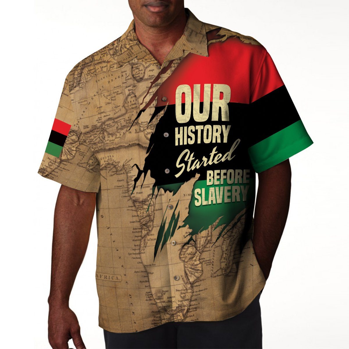 Power African Map Hawaiian Shirt hawaiian shirt Tianci 