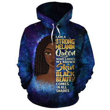 I'm A Strong Melanin Queen All-over Hoodie Hoodie Tianci 