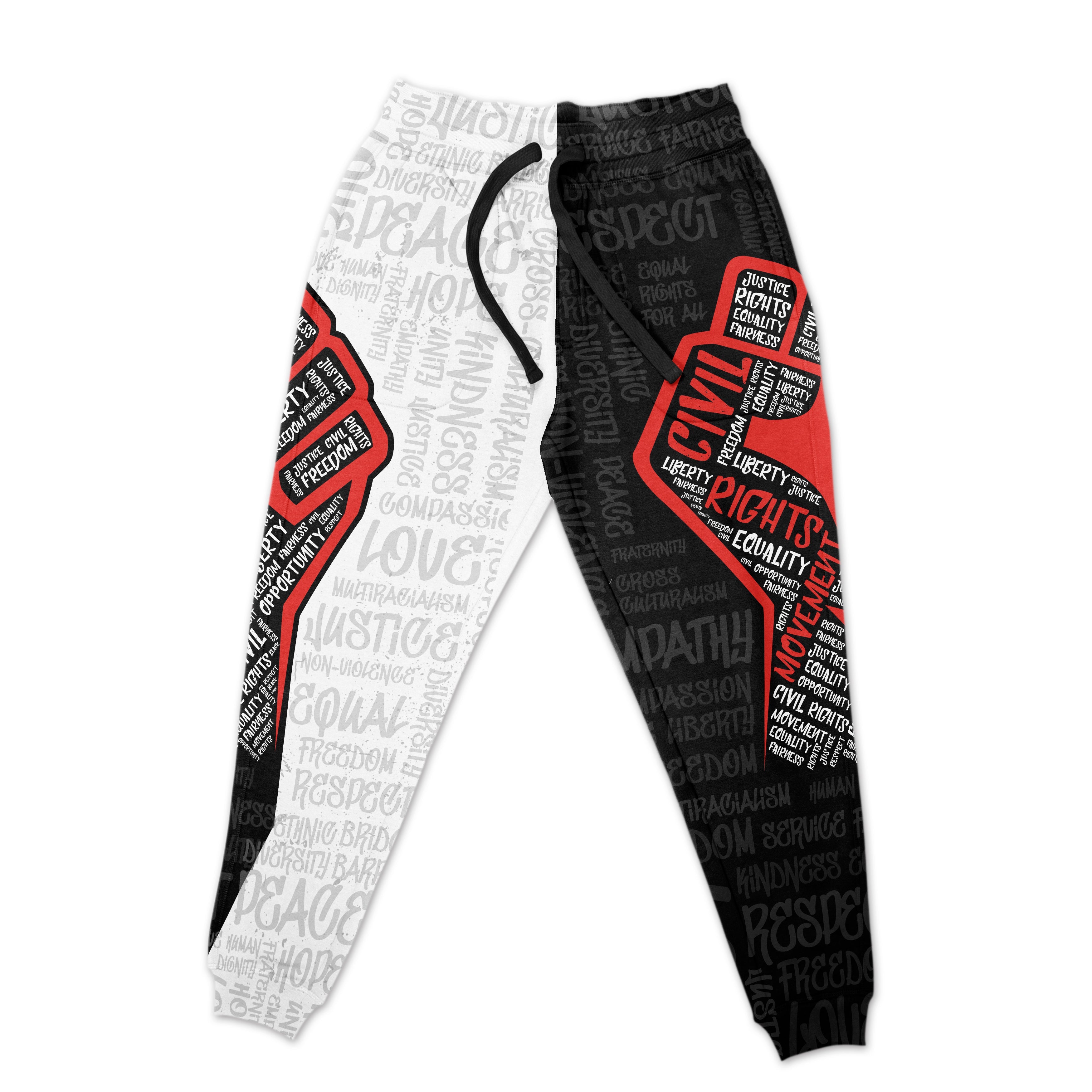 Civil Rights Movement Justice Fist Joggers African American Clothing