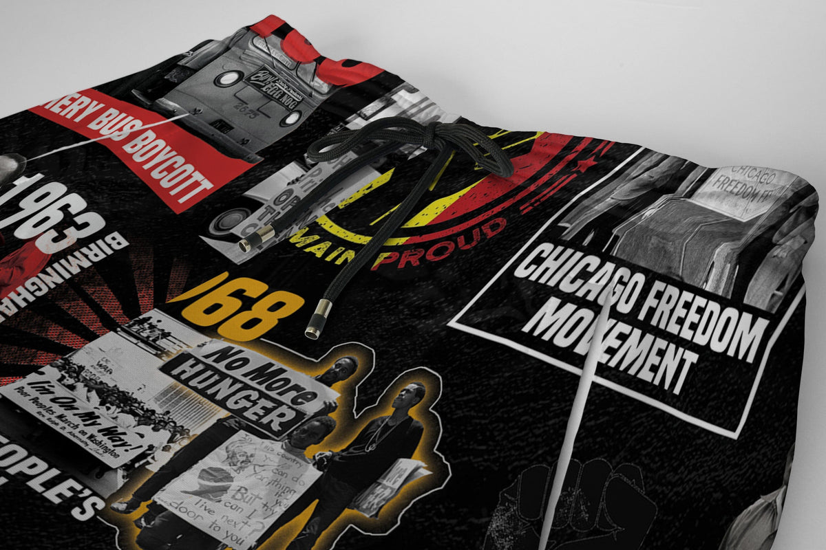 Civil Rights Movement Poster Art Joggers Joggers Tianci 