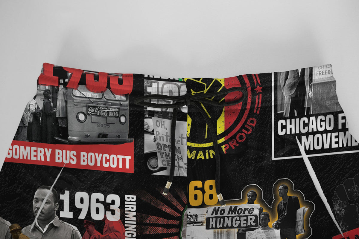 Civil Rights Movement Poster Art Joggers Joggers Tianci 