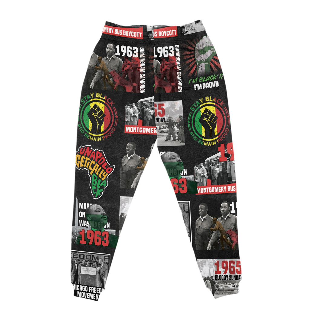 Civil Rights Movement Poster Art Joggers Joggers Tianci 