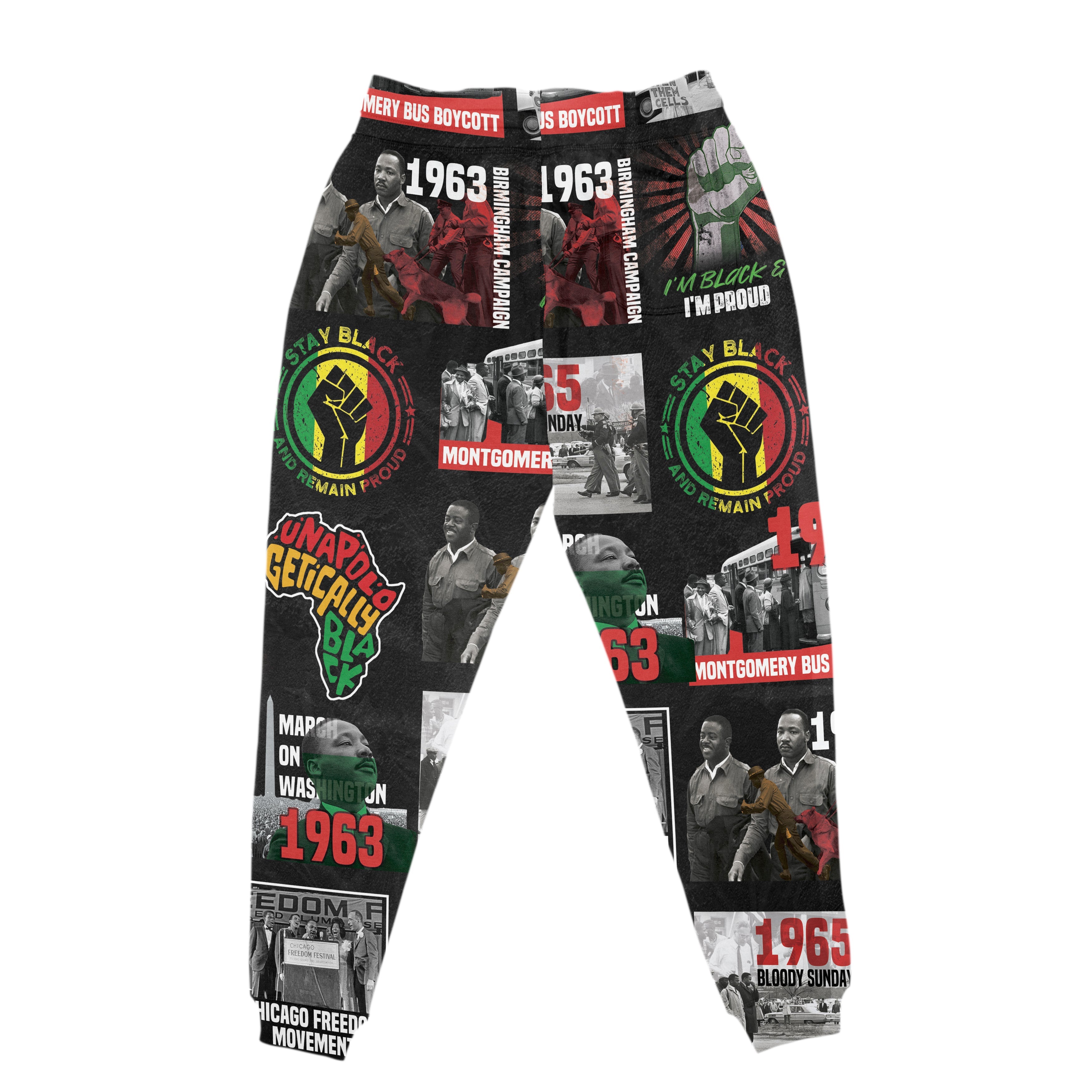 Civil Rights Movement Poster Art Joggers Joggers Tianci 
