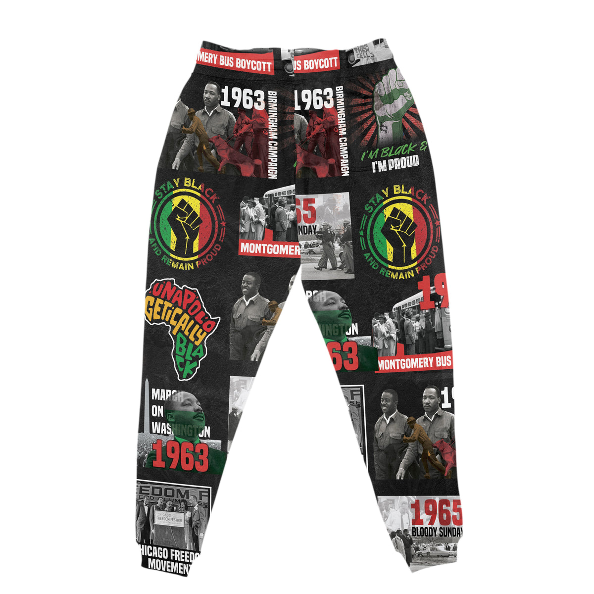 Civil Rights Movement Poster Art Joggers Joggers Tianci 