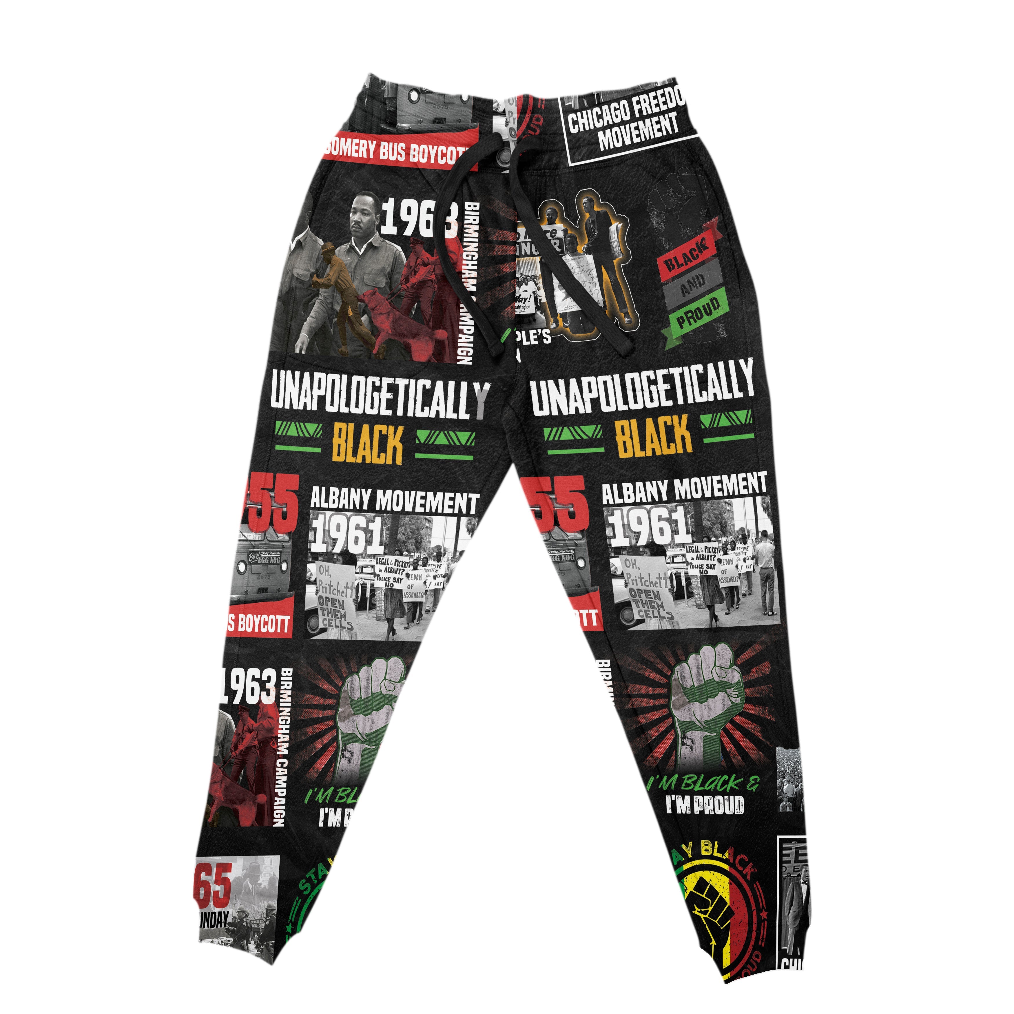 Civil Rights Movement Poster Art Joggers Joggers Tianci S 